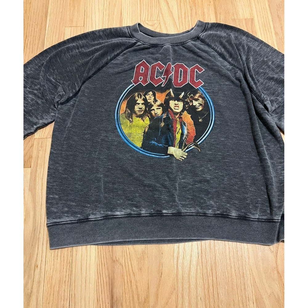 Recycled Karma AC/DC 1979 Tour Sweatshirt Women's  M Gray - Picture 2 of 5